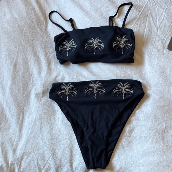 Maaji Other - maaji Black Bikini with Palm Tree Embellishments